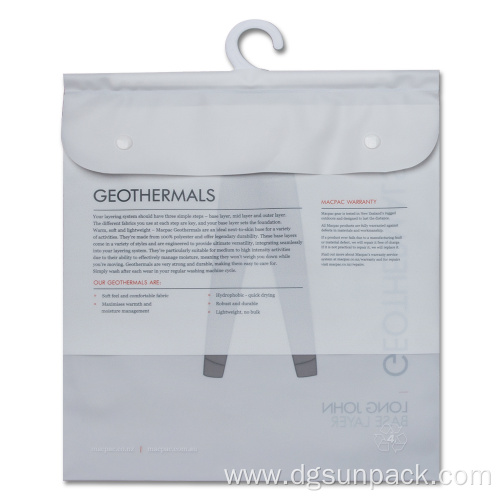 laminated zipper packaging bag with clear window hook